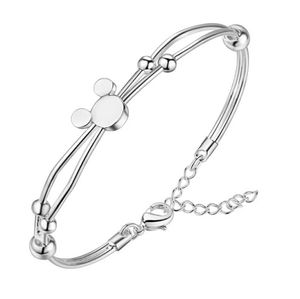 Silver plate Mickey Bangle Bracelet